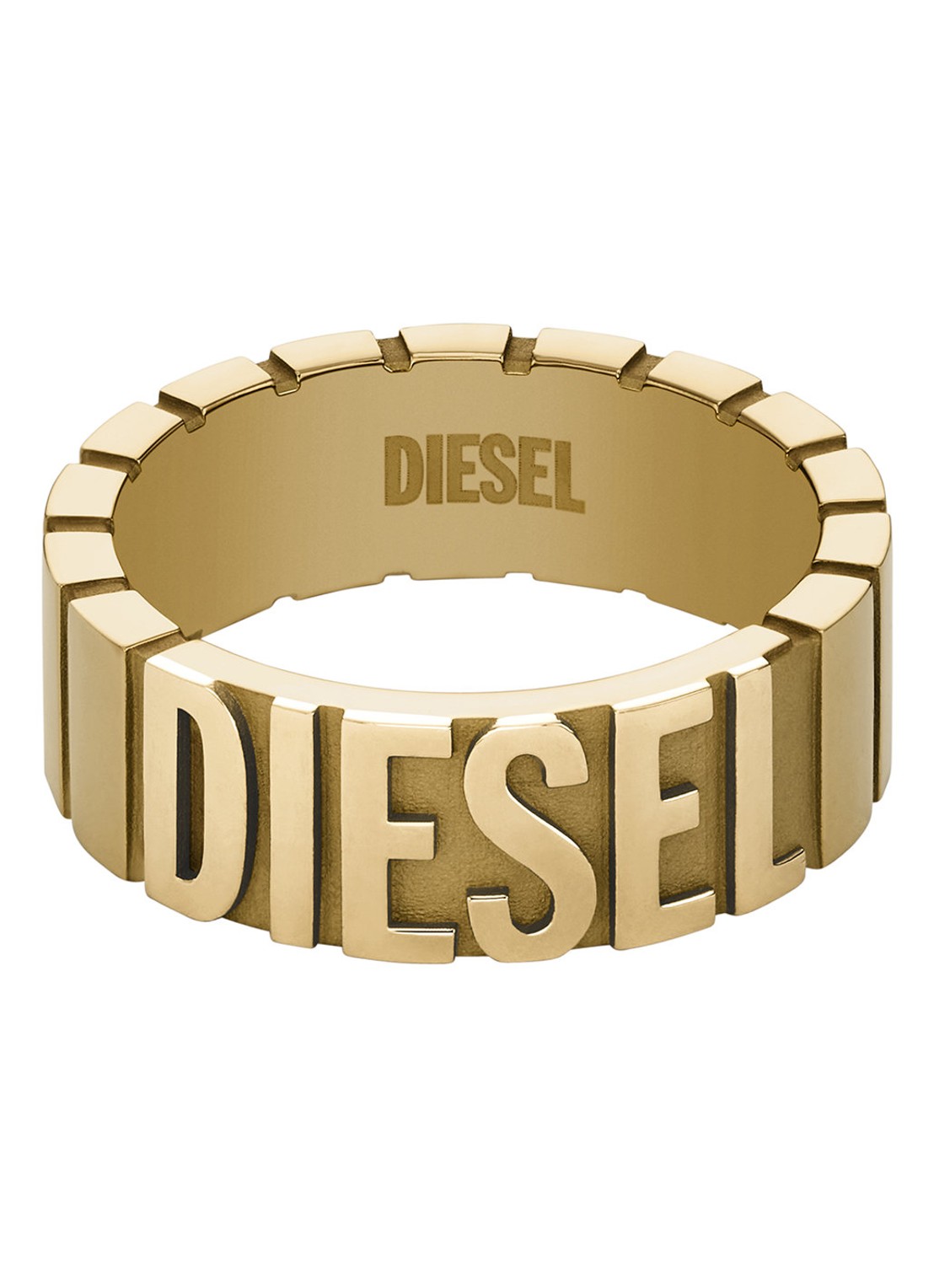 Diesel Ring met logo DX143971011 - detail 3 goud
