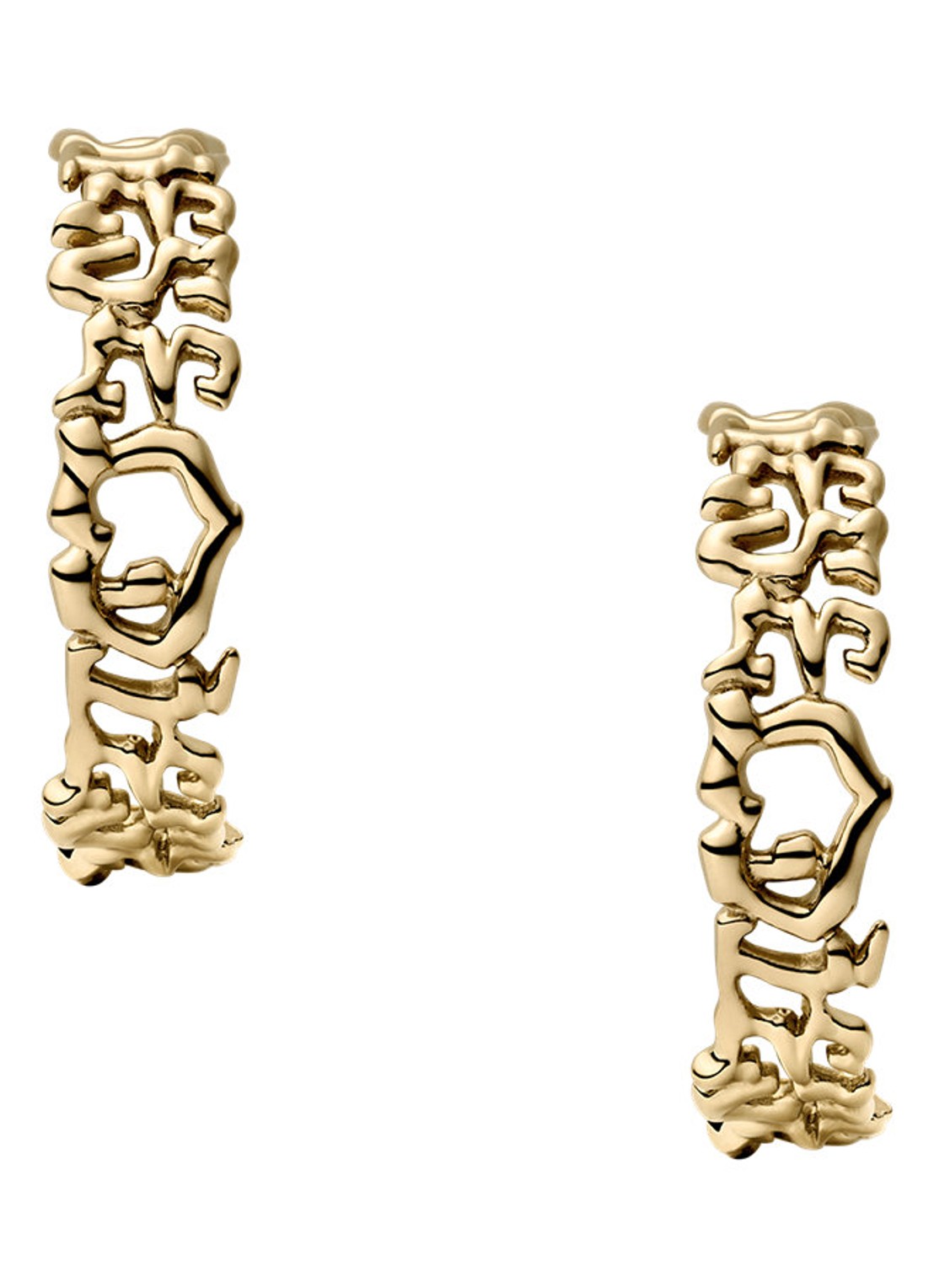 Diesel Runway oorringen DX1656710 - voorkant goud