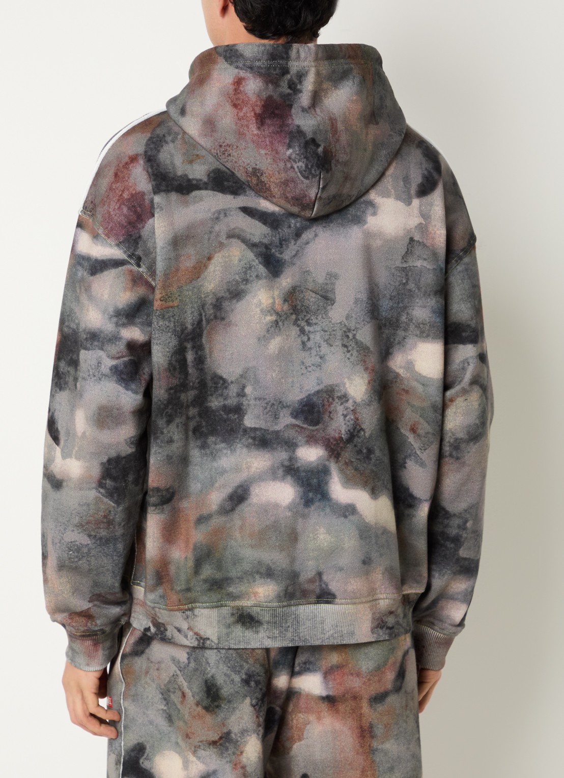 Diesel S-BOXT-HOOD-V1 hoodie met camouflageprint - achterkant 5 antraciet