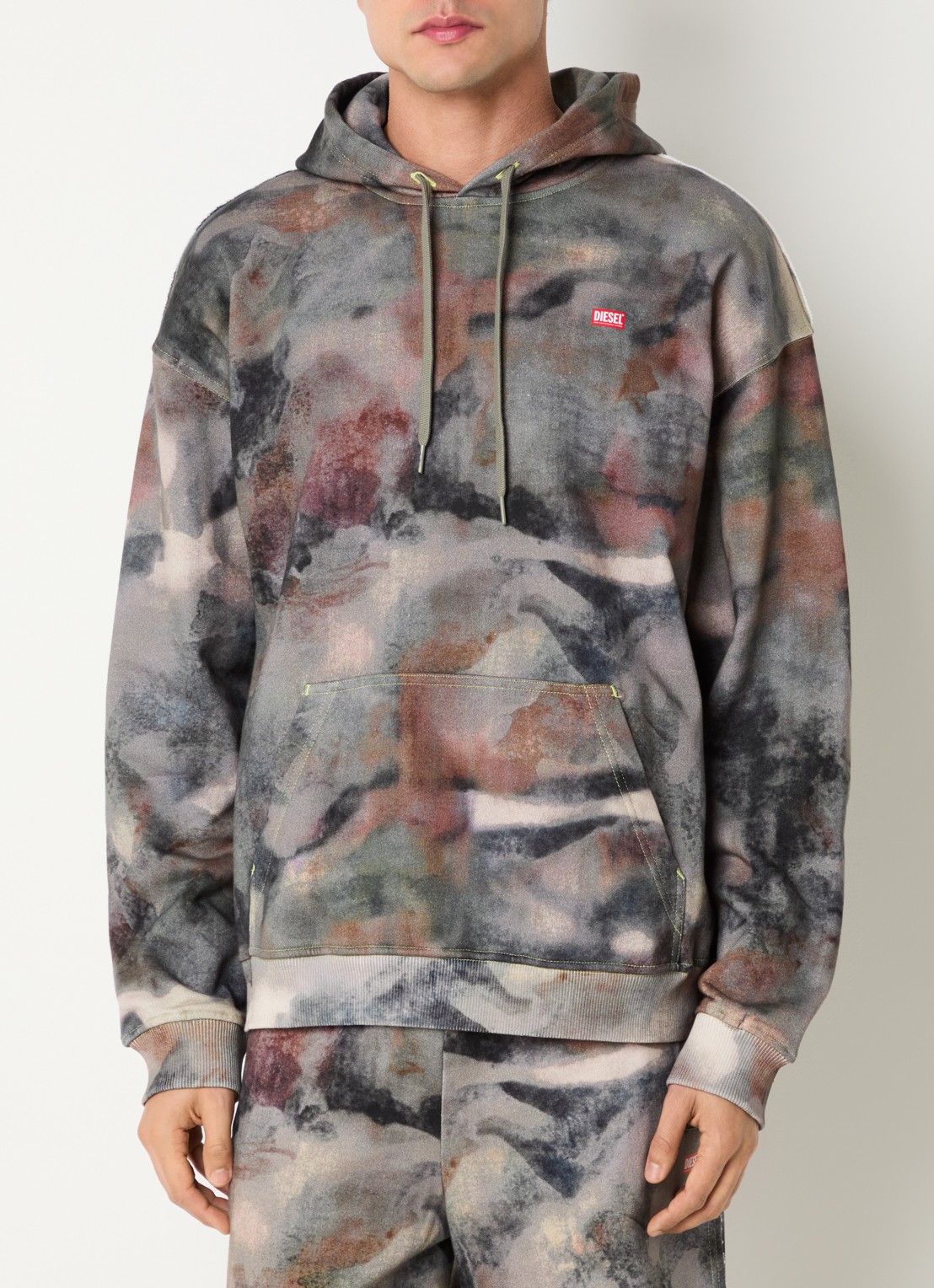 Diesel S-BOXT-HOOD-V1 hoodie met camouflageprint - detail 3 antraciet