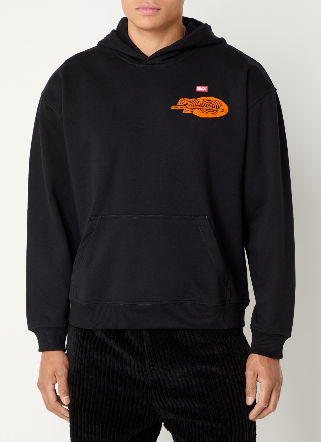 Diesel S-boxt hoodie met logo- en backprint - achterkant 5 zwart