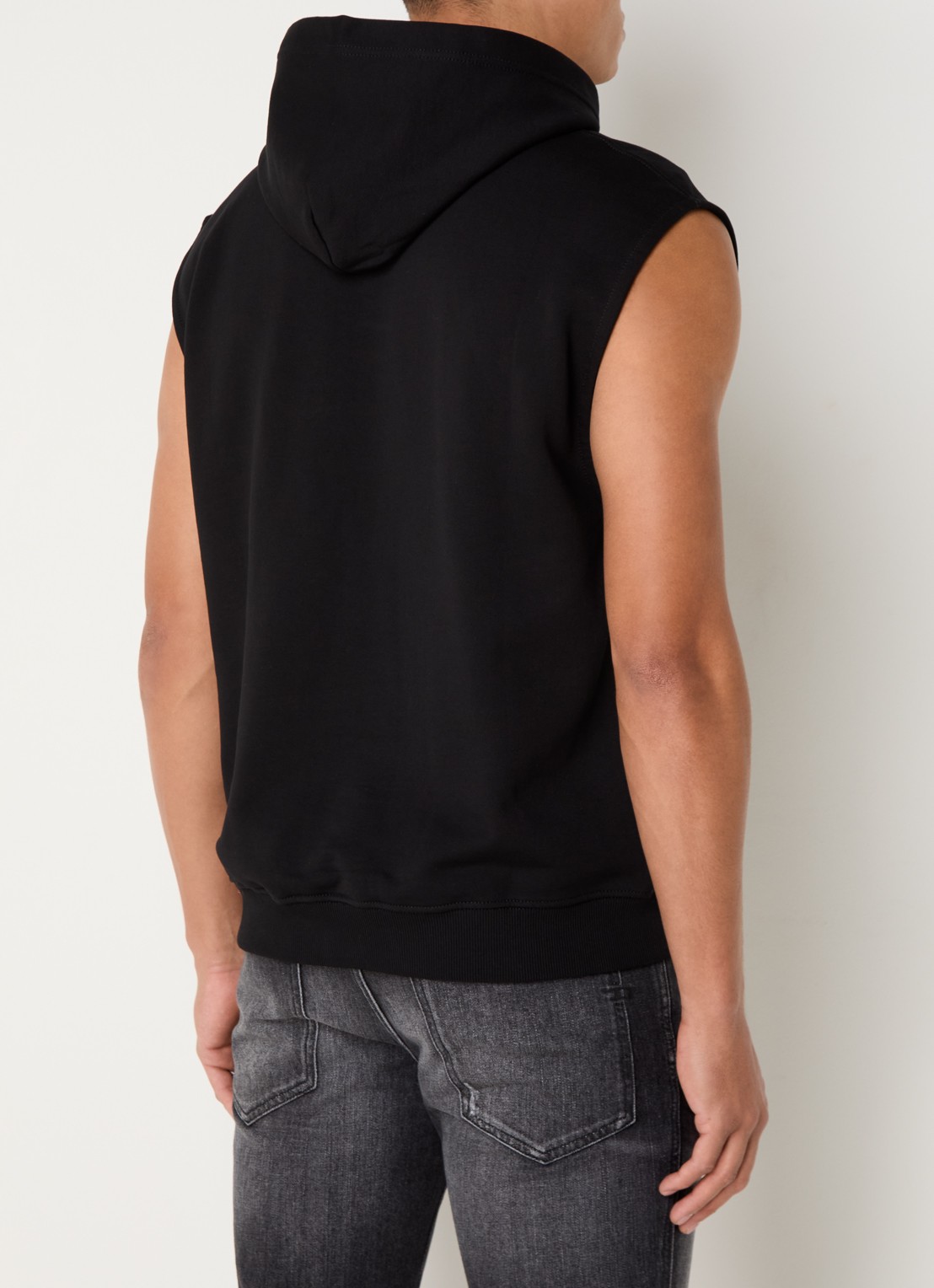 Diesel S-boxt hoodie met logoborduring - achterkant 3 zwart
