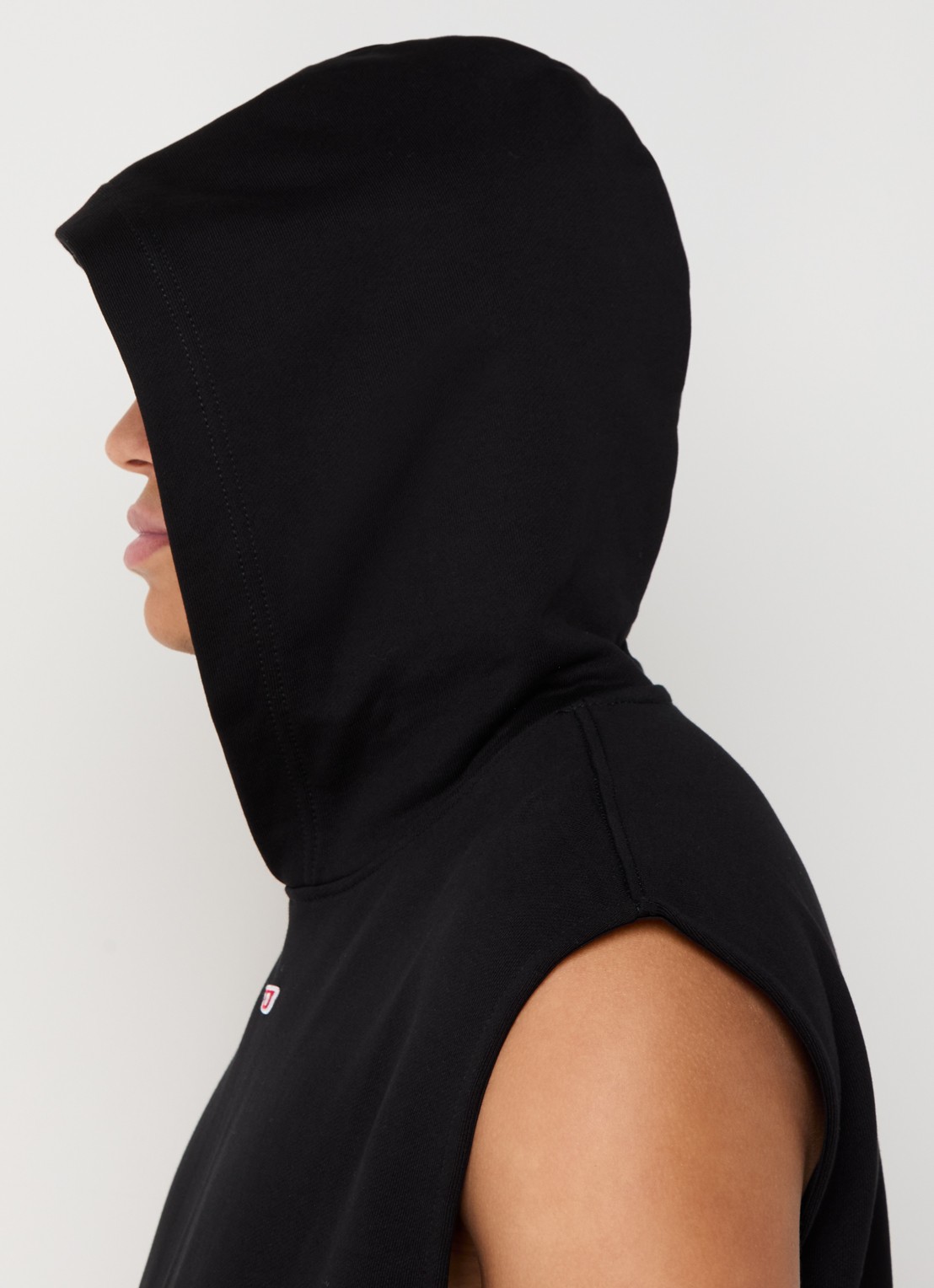 Diesel S-boxt hoodie met logoborduring - detail 5 zwart