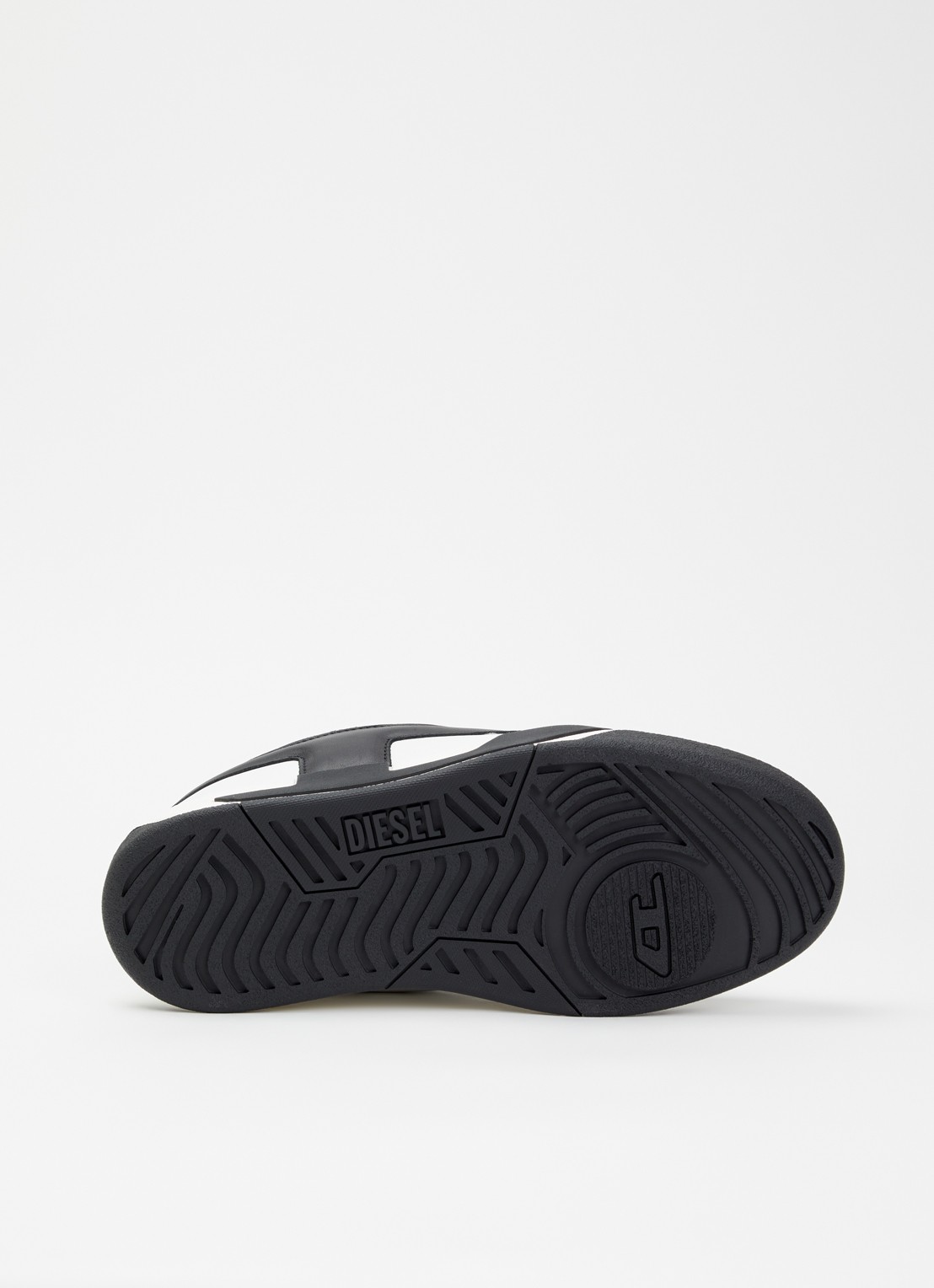 Diesel S-D-Ollie sneaker van leer met logo - detail 4 zwart