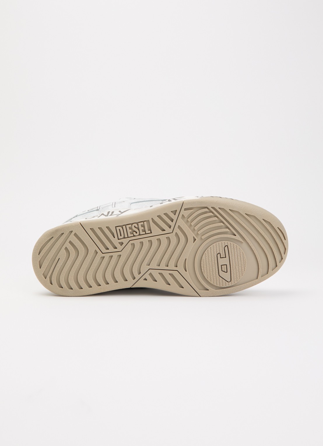 Diesel S-D-Ollie sneaker van leer met print - detail 4 wit