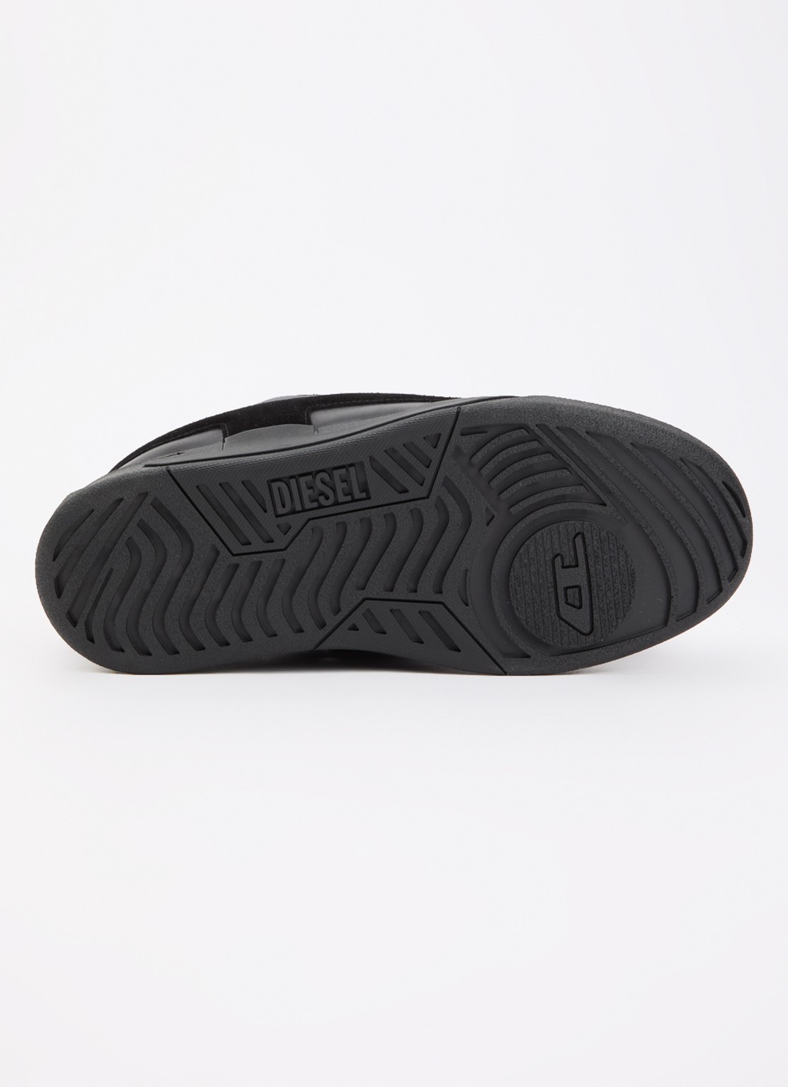 Diesel S-D-Ollie sneaker van leer met suède details - detail 4 zwart
