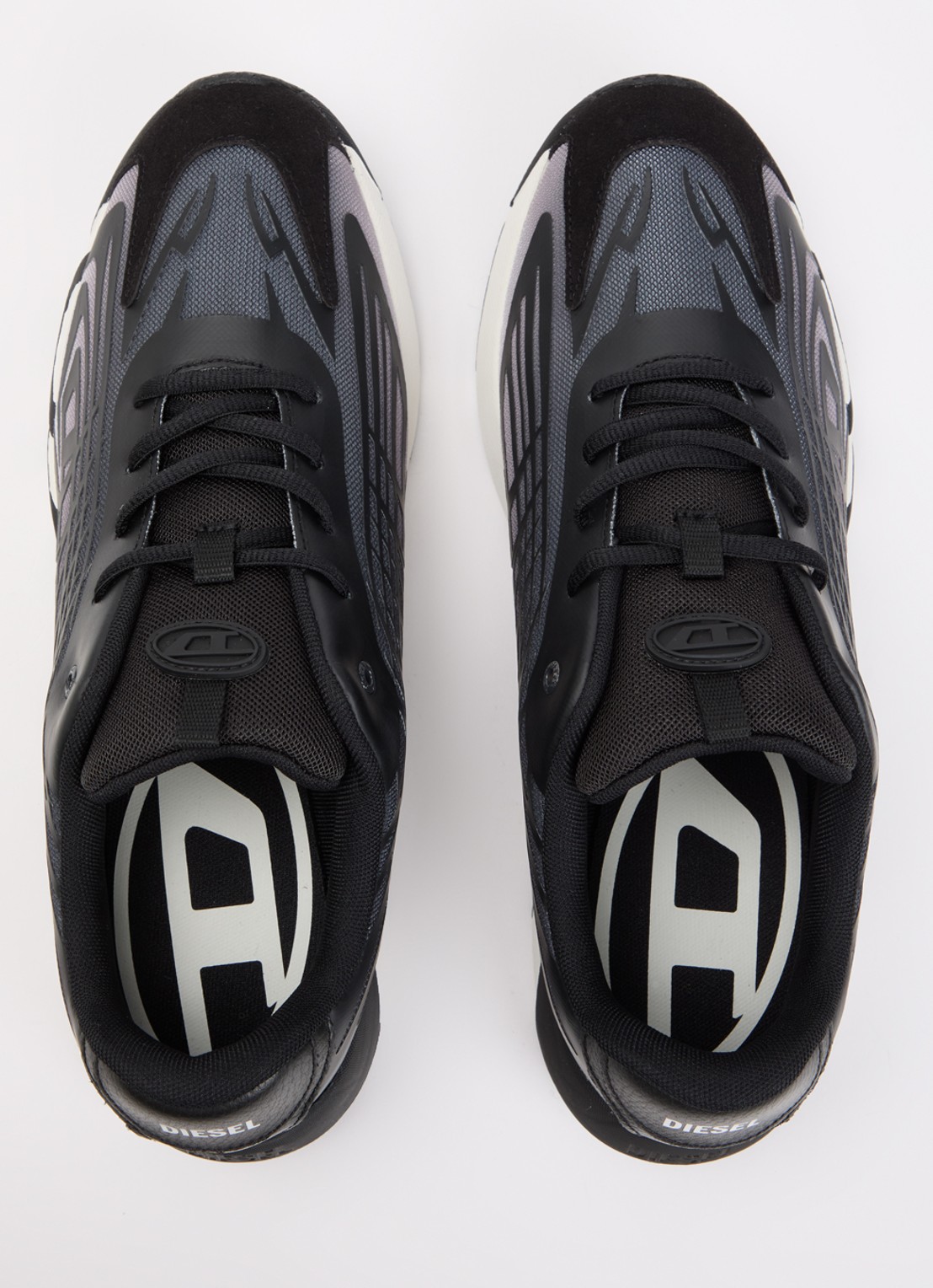 Diesel S-D-Vit's 500 Low sneaker met mesh details - detail 4 zwart