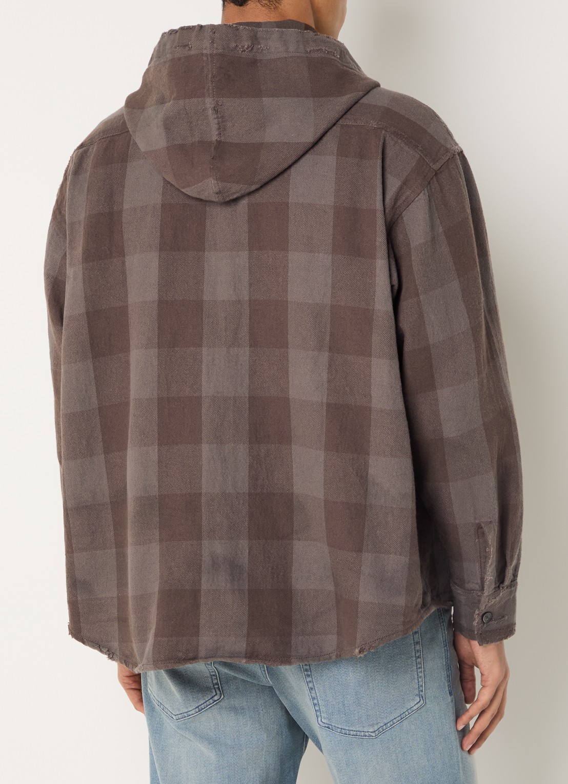 Diesel S-Drum hoodie jack - achterkant 5 donkerbruin