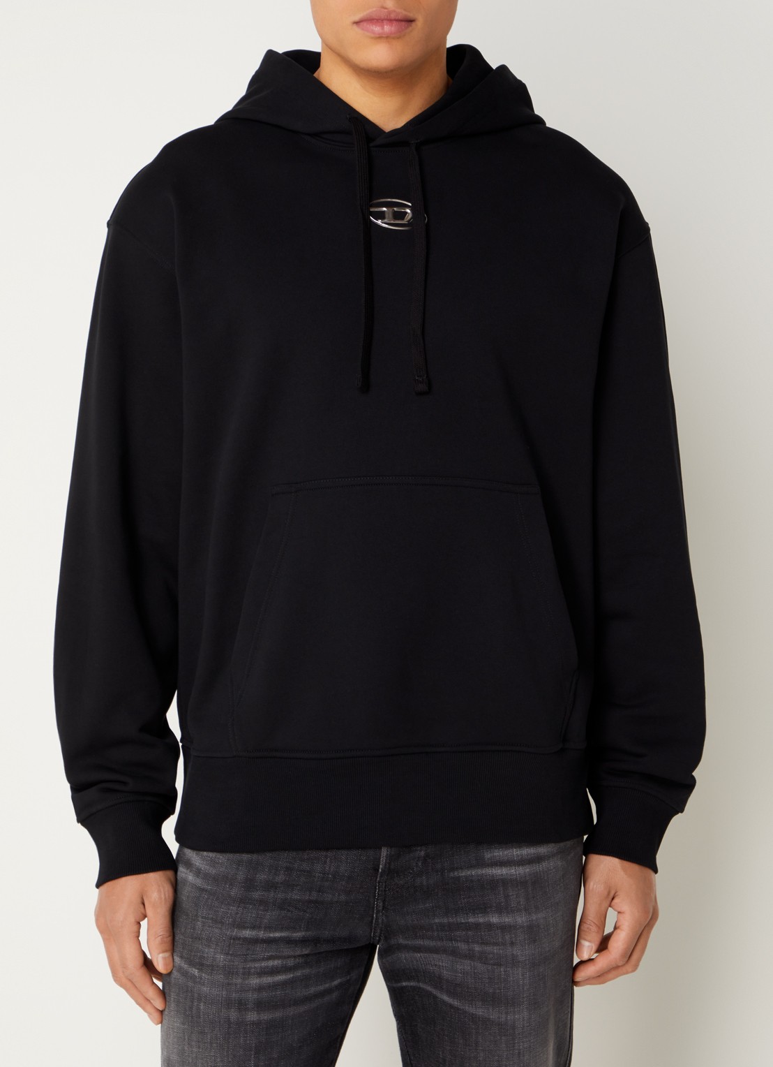 Diesel S-Macs hoodie met 3D logoprint - detail 4 zwart