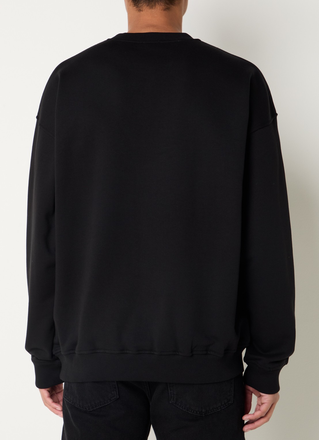 Diesel S-Mart-Bigoval sweater met 3D logoprint - achterkant 2 zwart