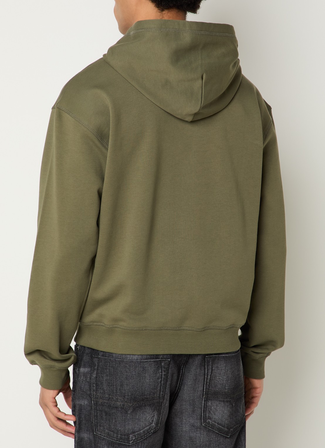 Diesel S-Norm-Hood hoodie met logo - achterkant 5 bronsgroen