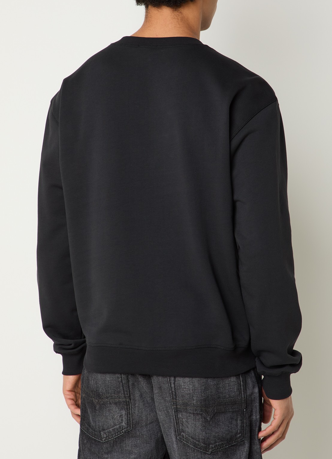 Diesel S-Norm-Iod sweater met logo - achterkant 3 zwart