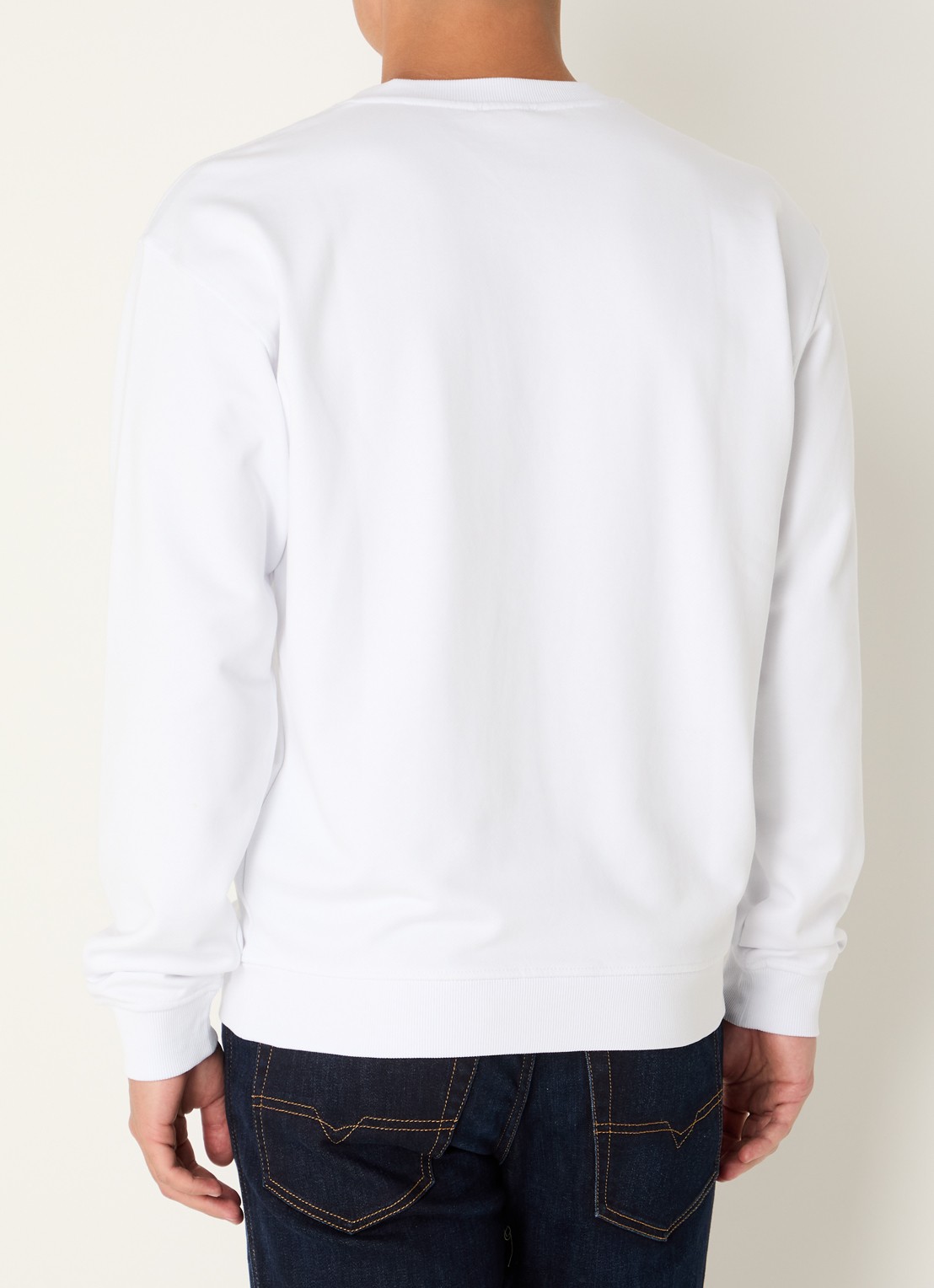 Diesel S-Norm sweater met logoborduring - achterkant 4 wit
