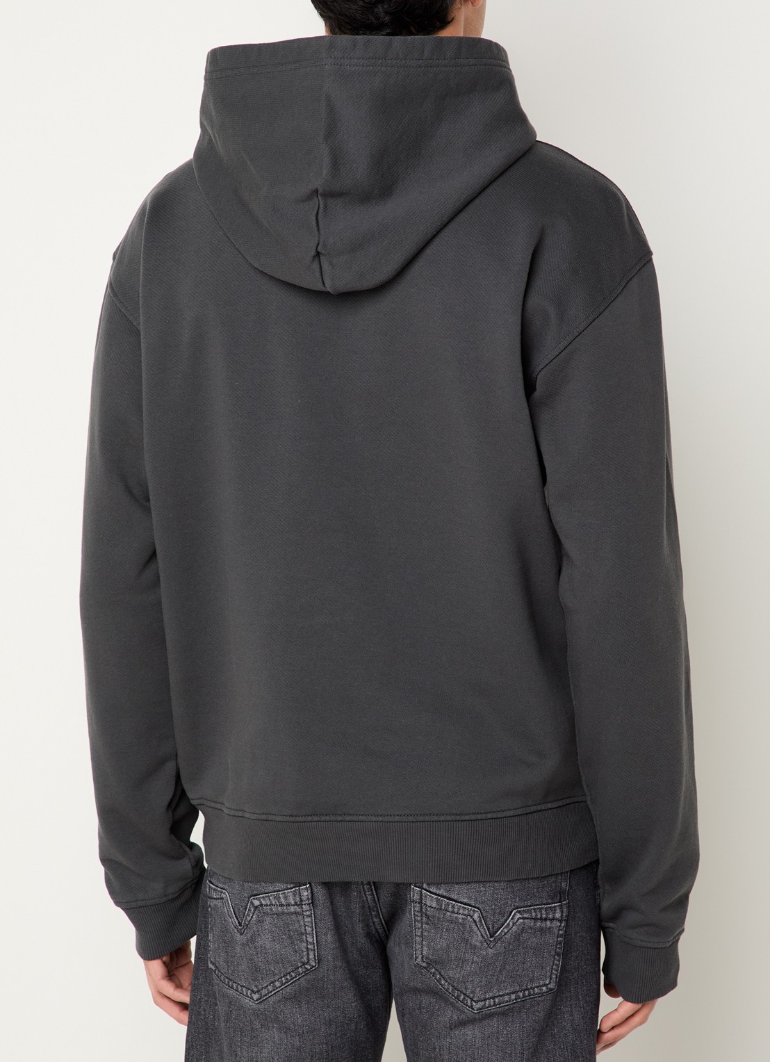 Diesel S-Norman-Hood hoodie met logo - achterkant donkergrijs