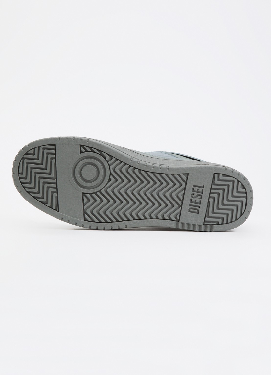 Diesel S-Oval Skate sneaker met leren details - detail 5 grijs