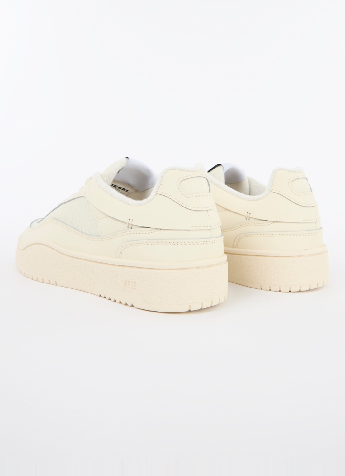 Diesel S-Oval Skate sneaker van leer met logo - achterkant 5 ivoor