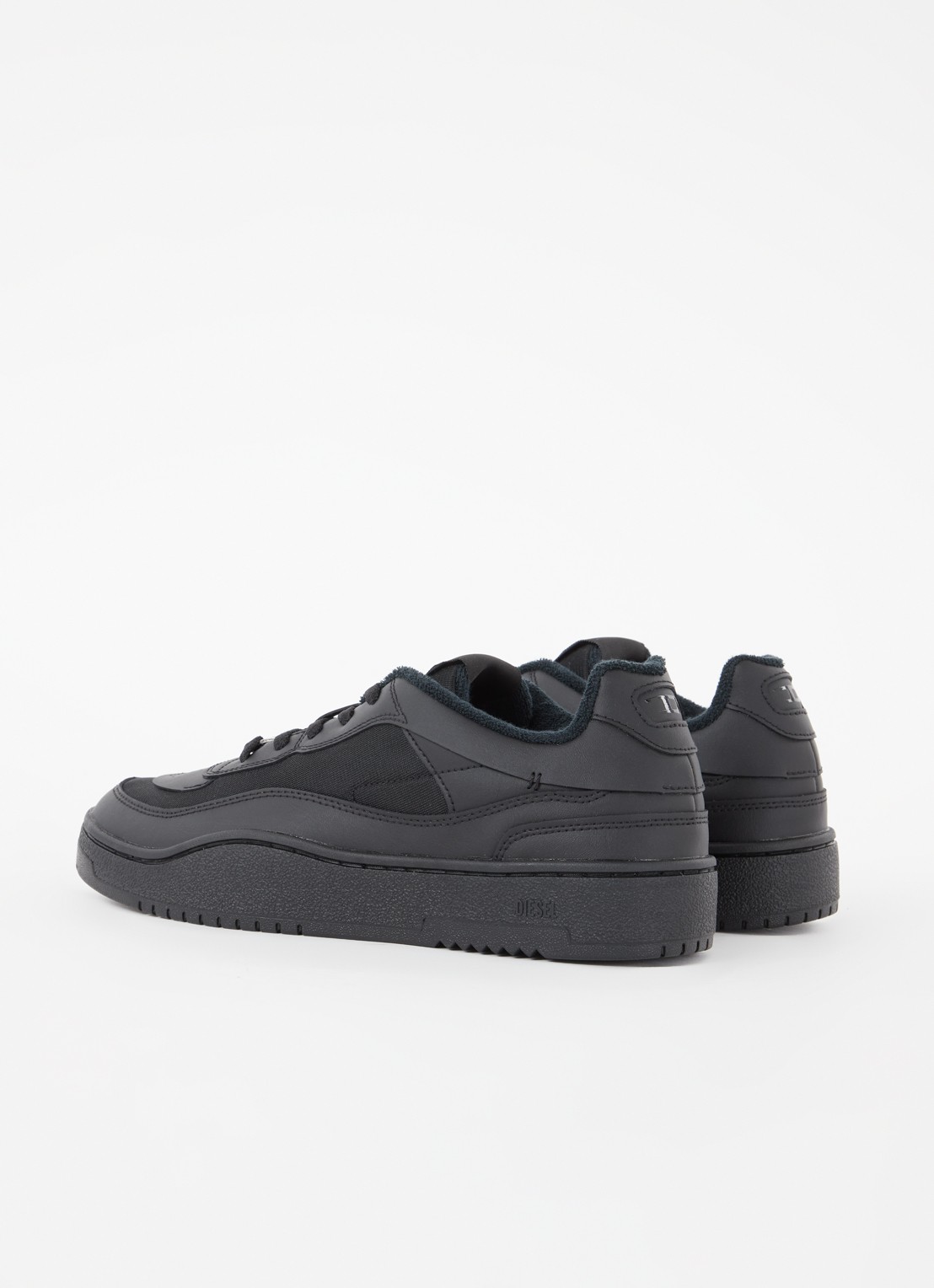 Diesel S-Oval sneaker met mesh details - achterkant 4 zwart