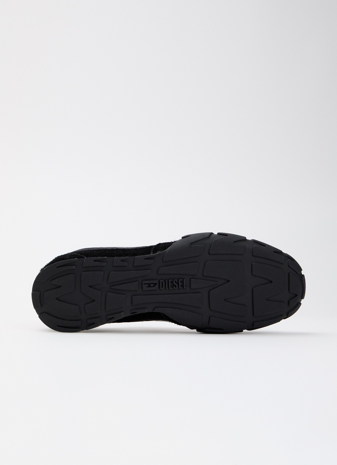 Diesel S-Pagodha Low sneaker van suède met leren details - detail 2 zwart