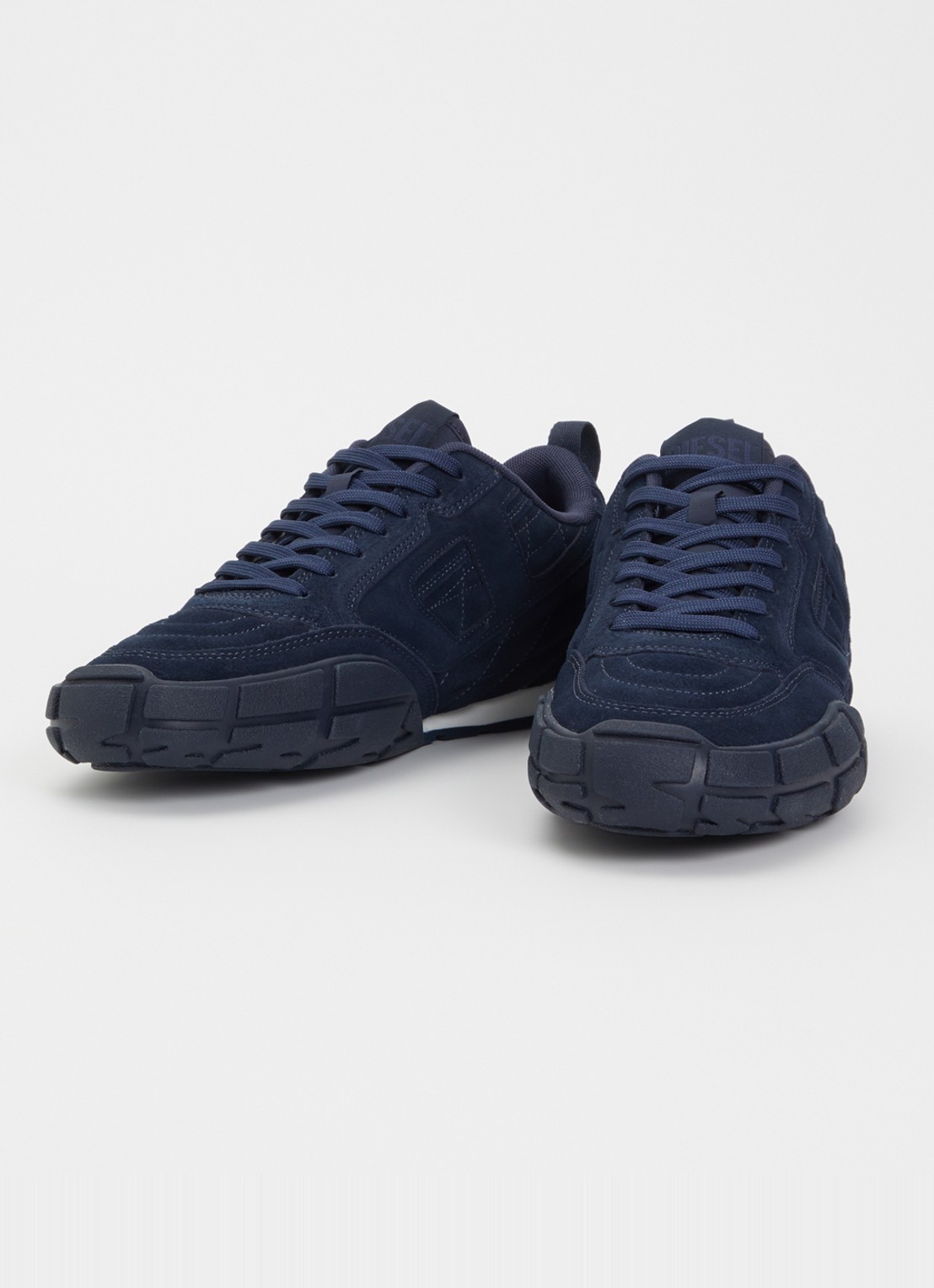 Diesel S-Pagodha sneaker van suède - detail 3 donkerblauw