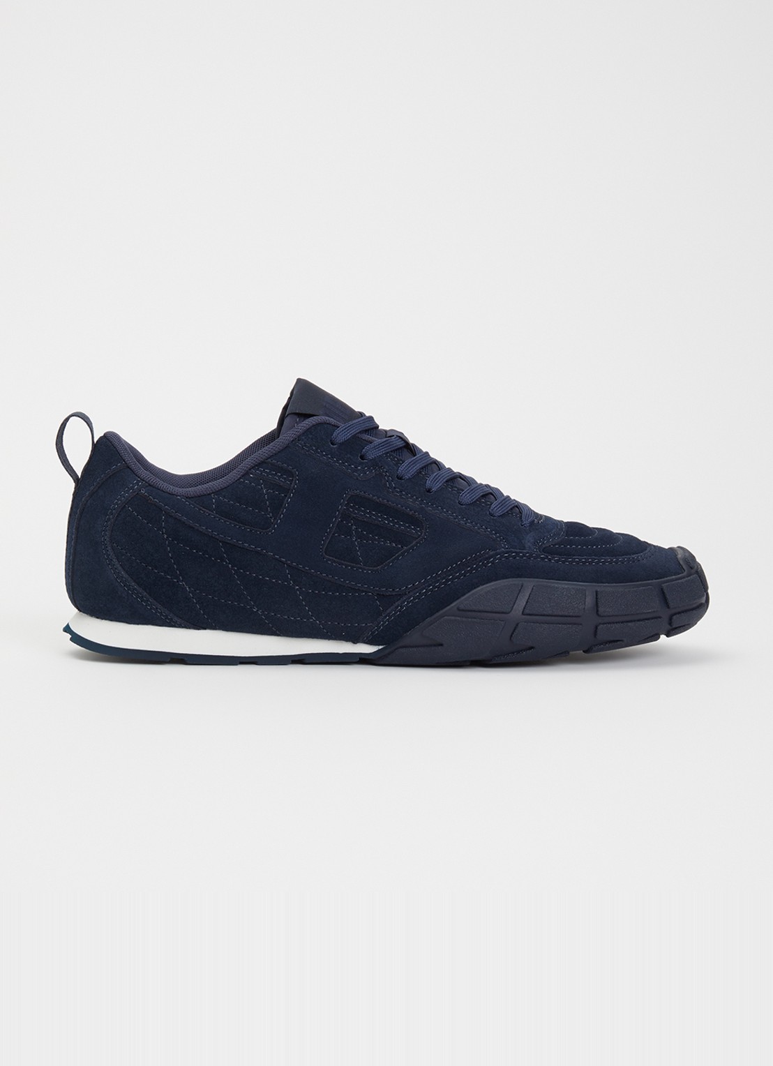 Diesel S-Pagodha sneaker van suède - voorkant 2 donkerblauw