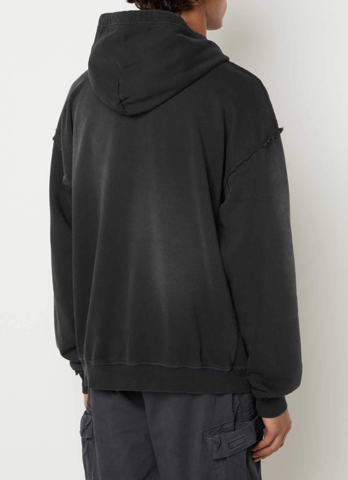 Diesel S-Pock-Hood hoodie met logoborduring - achterkant 3 antraciet