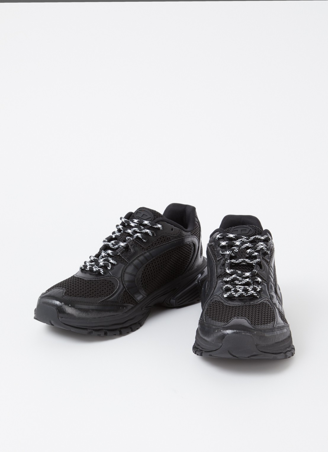 Diesel S-Pro-V-Dense Low sneaker met mesh details - detail 3 zwart