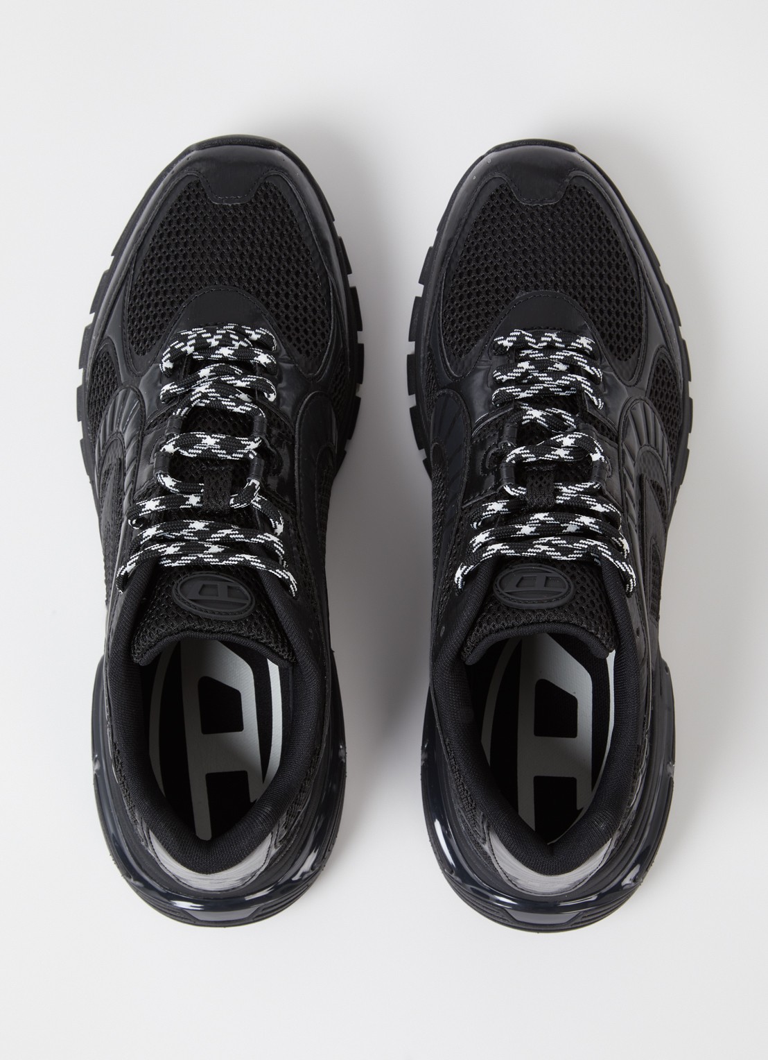 Diesel S-Pro-V-Dense Low sneaker met mesh details - detail 4 zwart