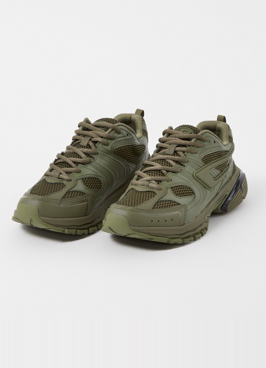 Diesel S-Serendipity Pro-X1 sneaker met mesh details  - detail 2 bronsgroen
