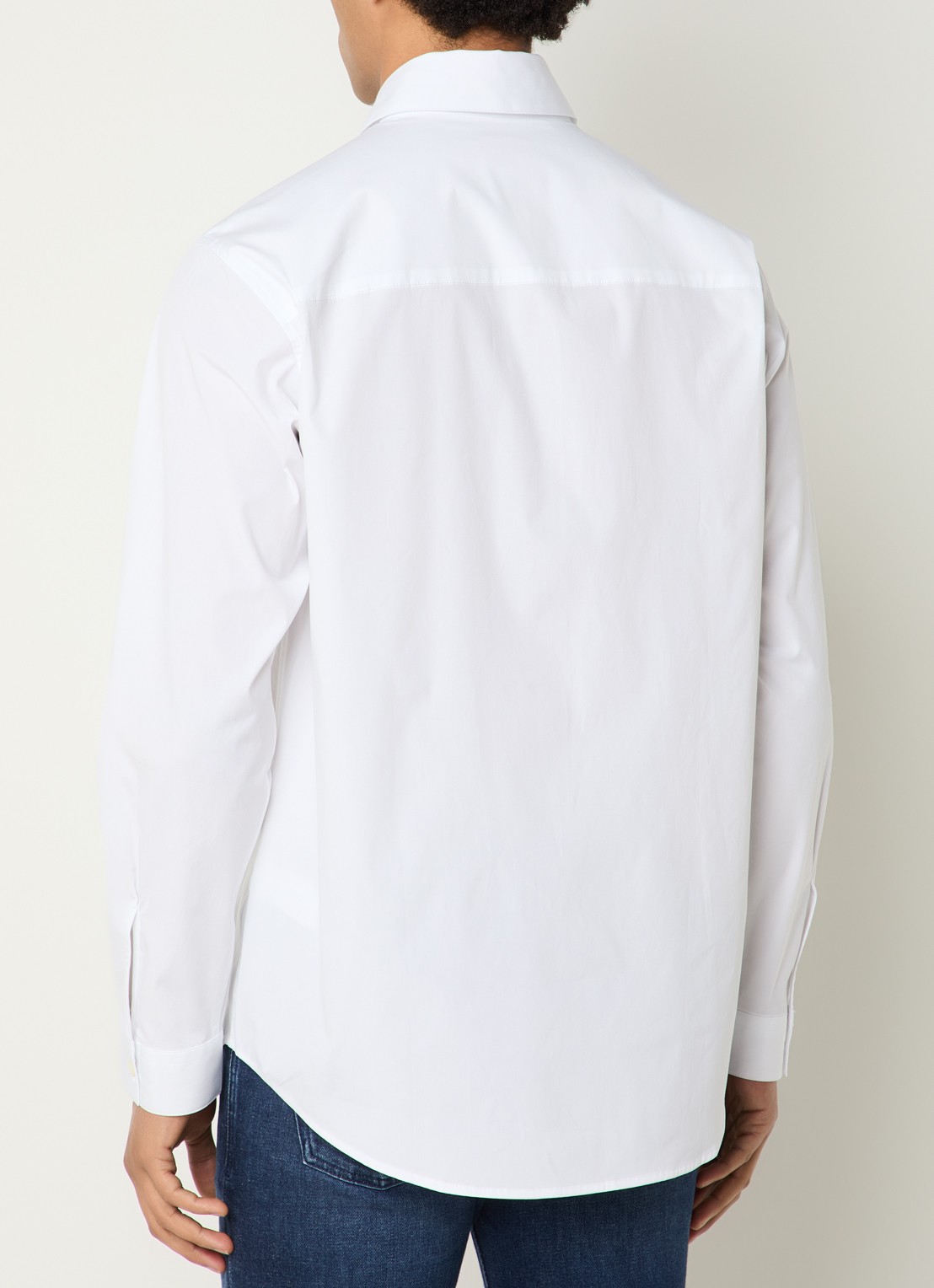 Diesel S-simply-GSBH regular fit overhemd met logoborduring - achterkant 4 wit