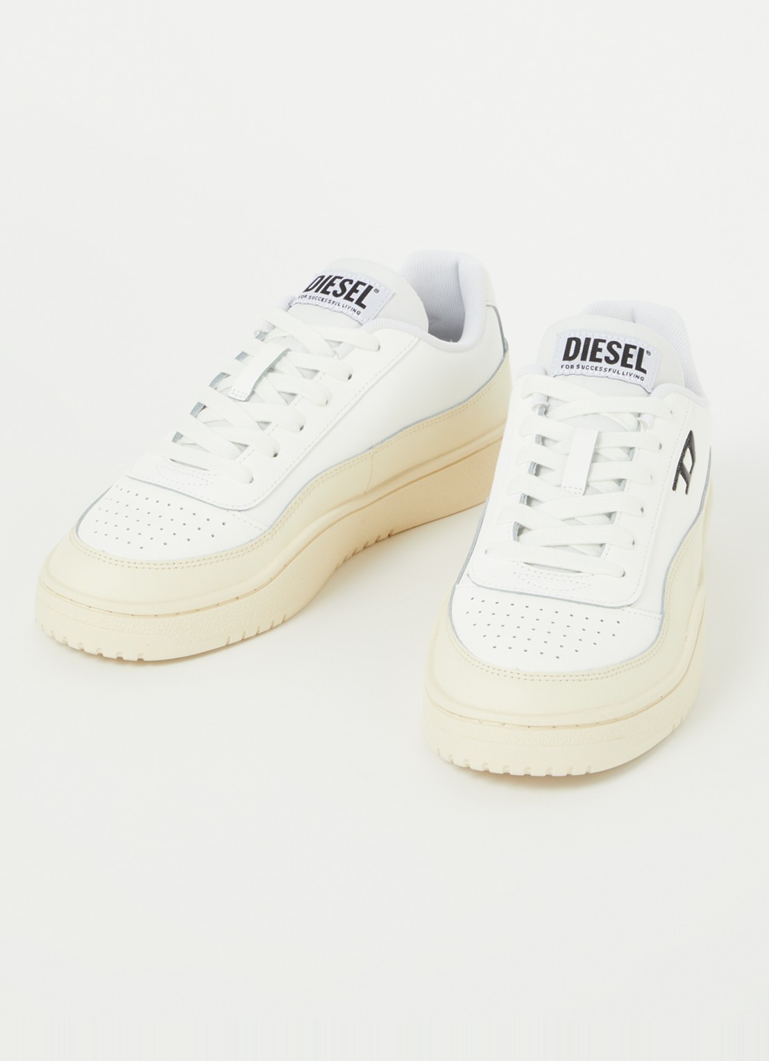 Diesel S-Tracker-D sneaker van leer - detail 3 wit