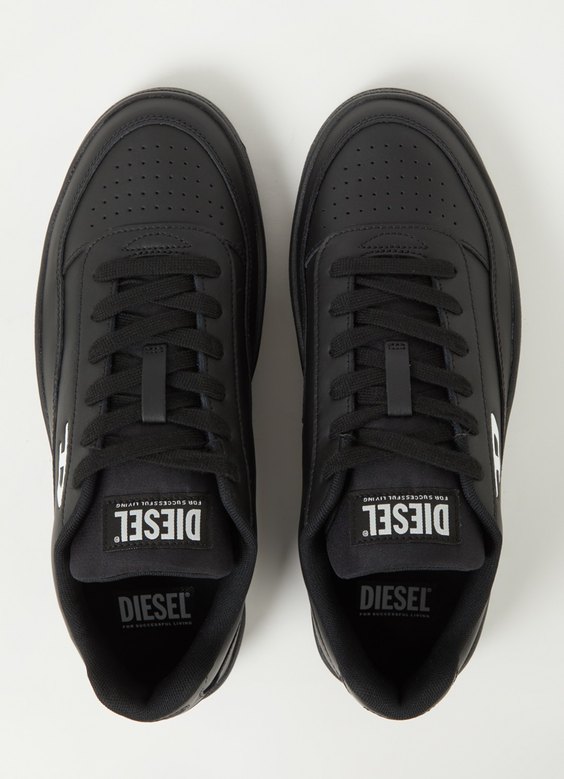 Diesel S-Tracker-D sneaker van leer - detail 2 zwart