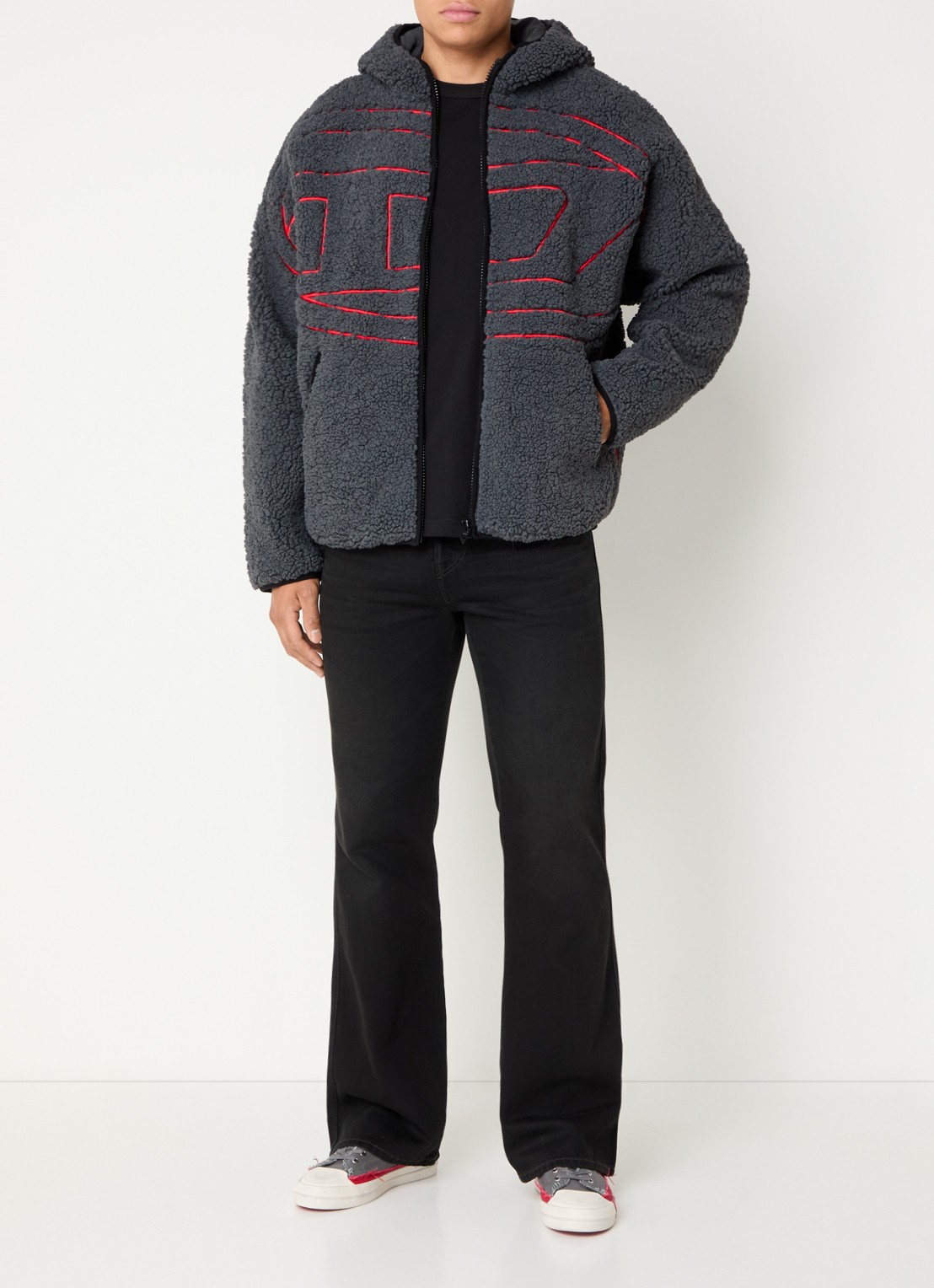 Diesel S-zat jack van teddy - voorkant 2 donkergrijs
