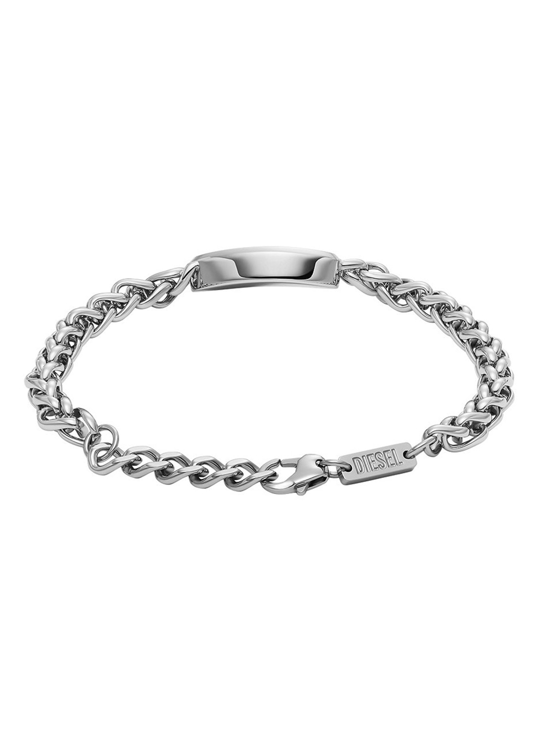 Diesel Schakelarmband met logo DX1445040 - detail 3 zilver