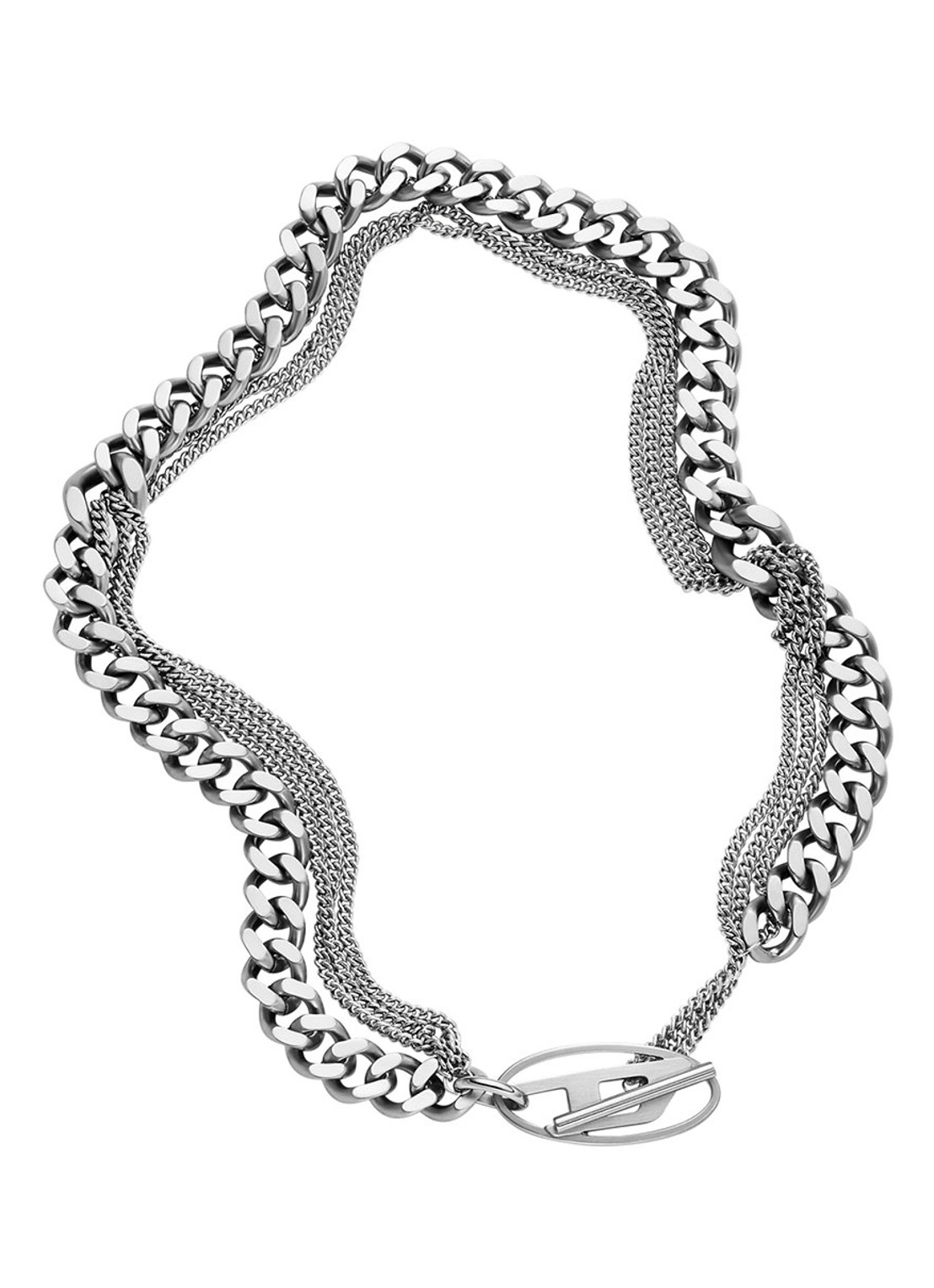 Diesel Schakelketting met logo DX1549040 - detail 3 zilver