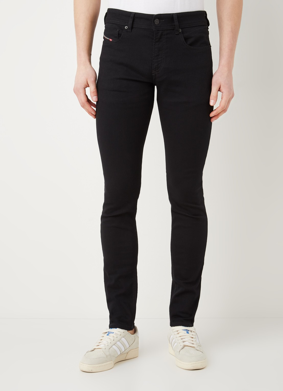 Diesel Sleenker skinny jeans met stretch - detail 4 zwart