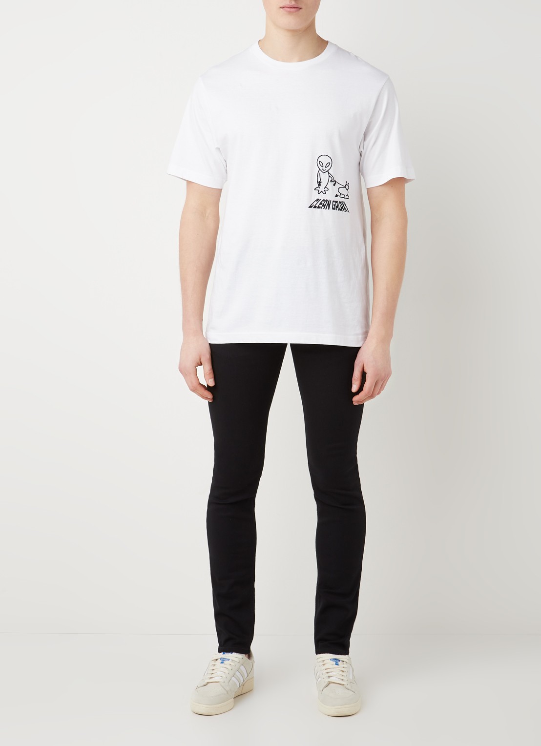 Diesel Sleenker skinny jeans met stretch - voorkant 3 zwart