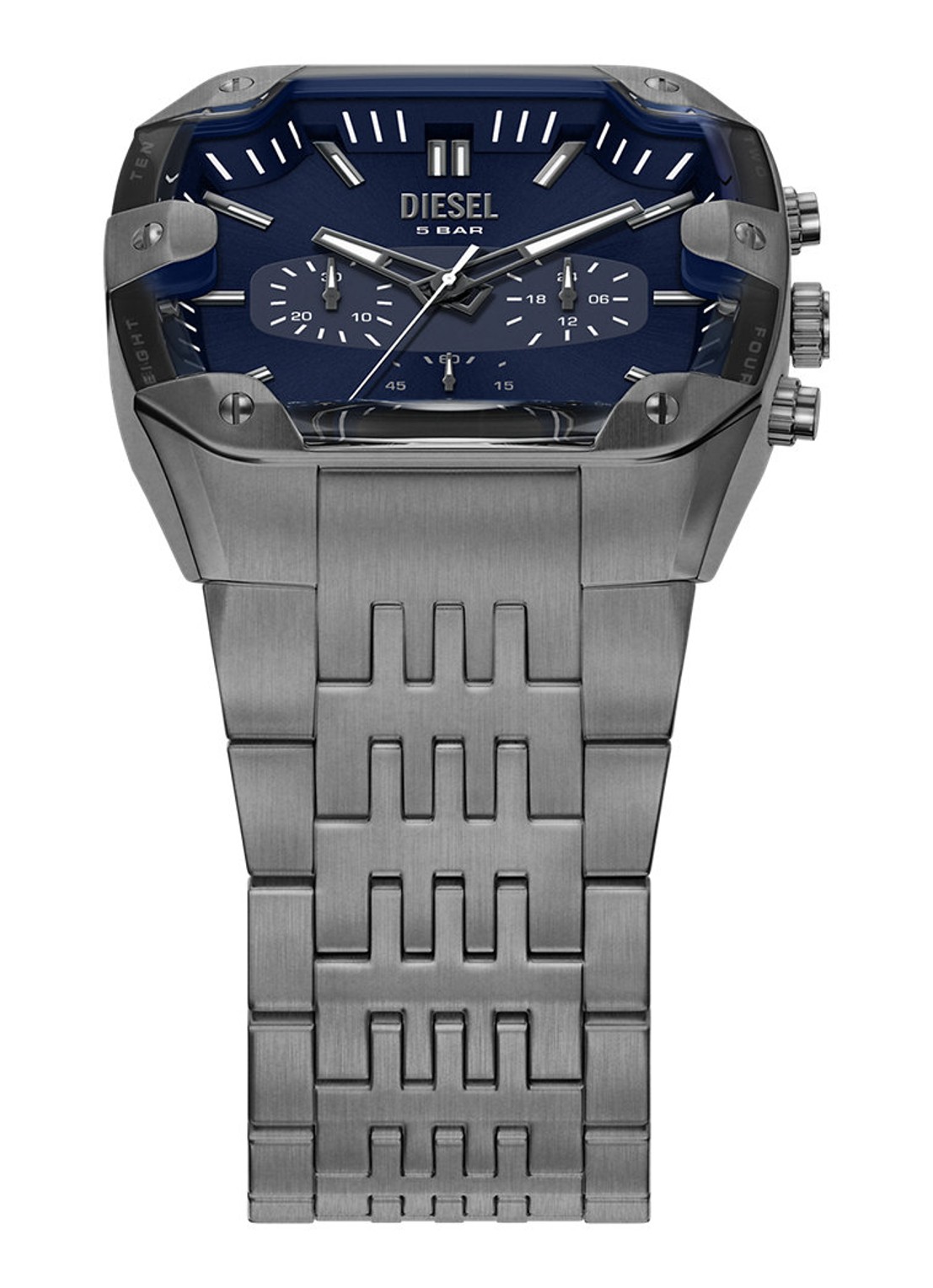 Diesel Spiked Cushion horloge DZ4717 - detail 3 donkergrijs