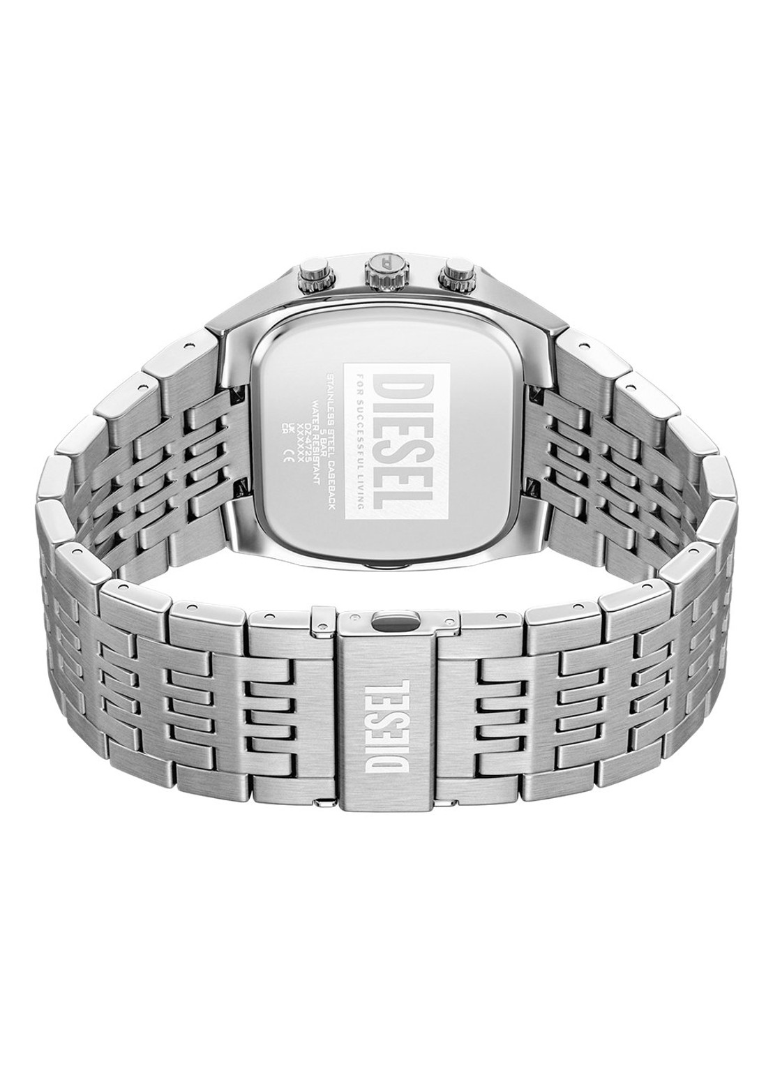 Diesel Spiked Cushion horloge DZ4725 - detail 3 zilver