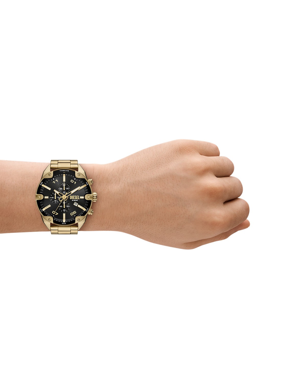Diesel Spiked horloge DZ4678 - detail 4 goud