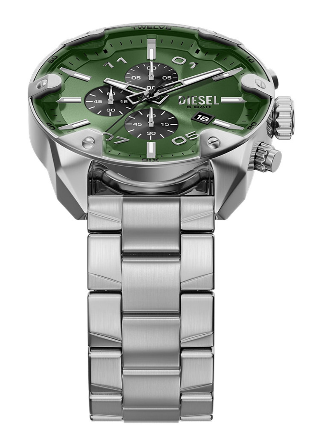 Diesel Spiked horloge DZ4712 - detail 3 zilver
