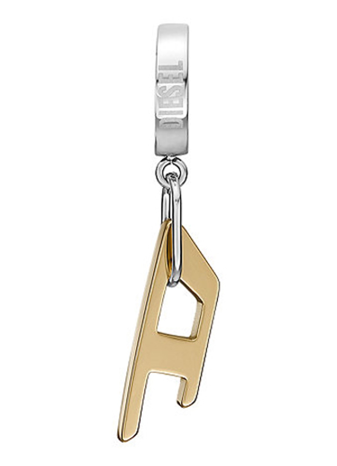 Diesel Steel enkele oorring met logo DX1419931 - voorkant 3 goud