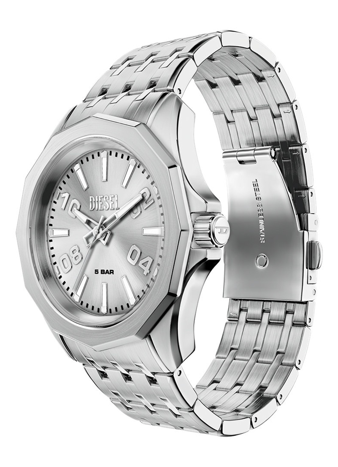 Diesel Stinger horloge DZ2236 - detail 4 zilver