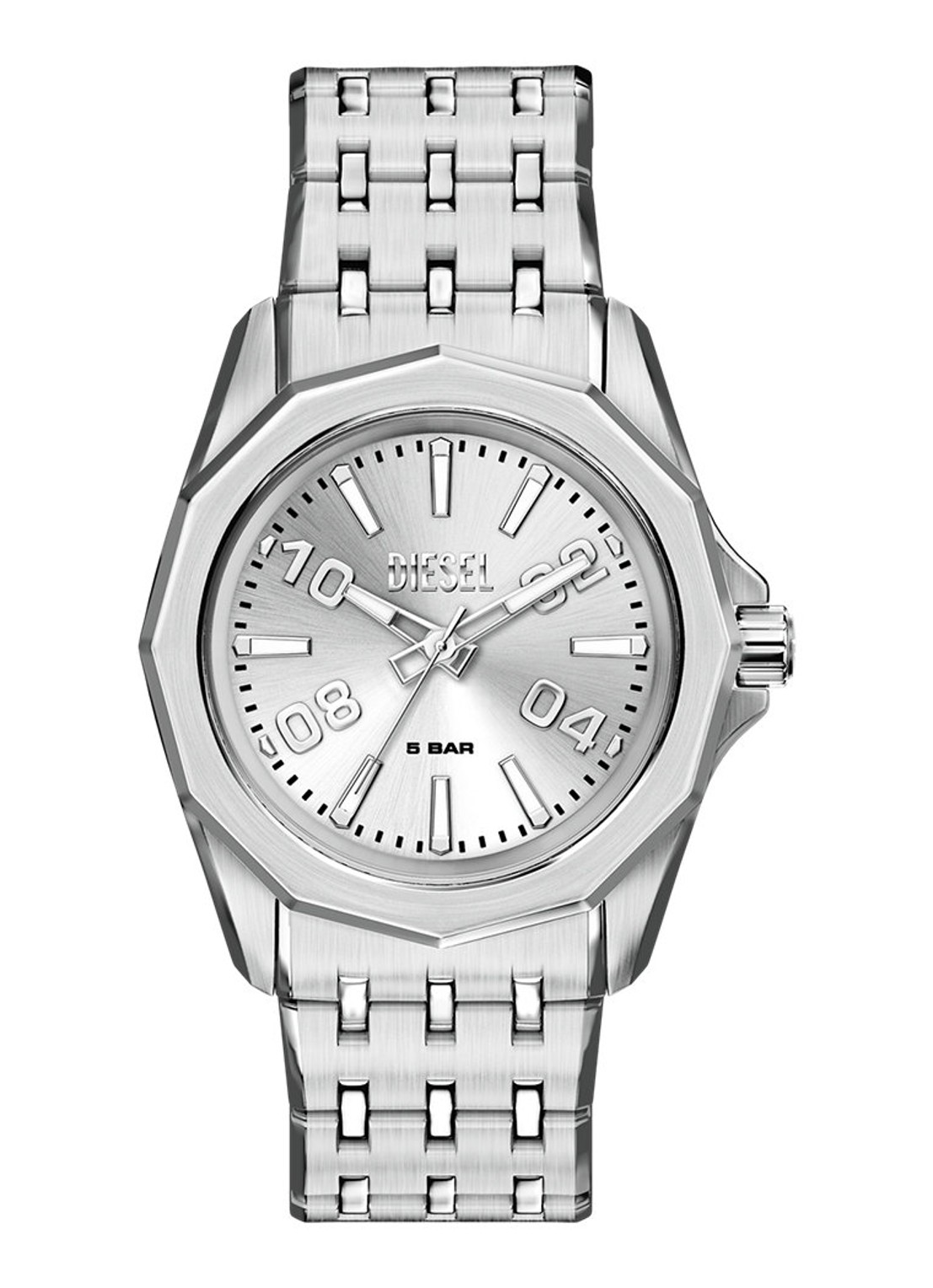 Diesel Stinger horloge DZ2236 - voorkant 6 zilver