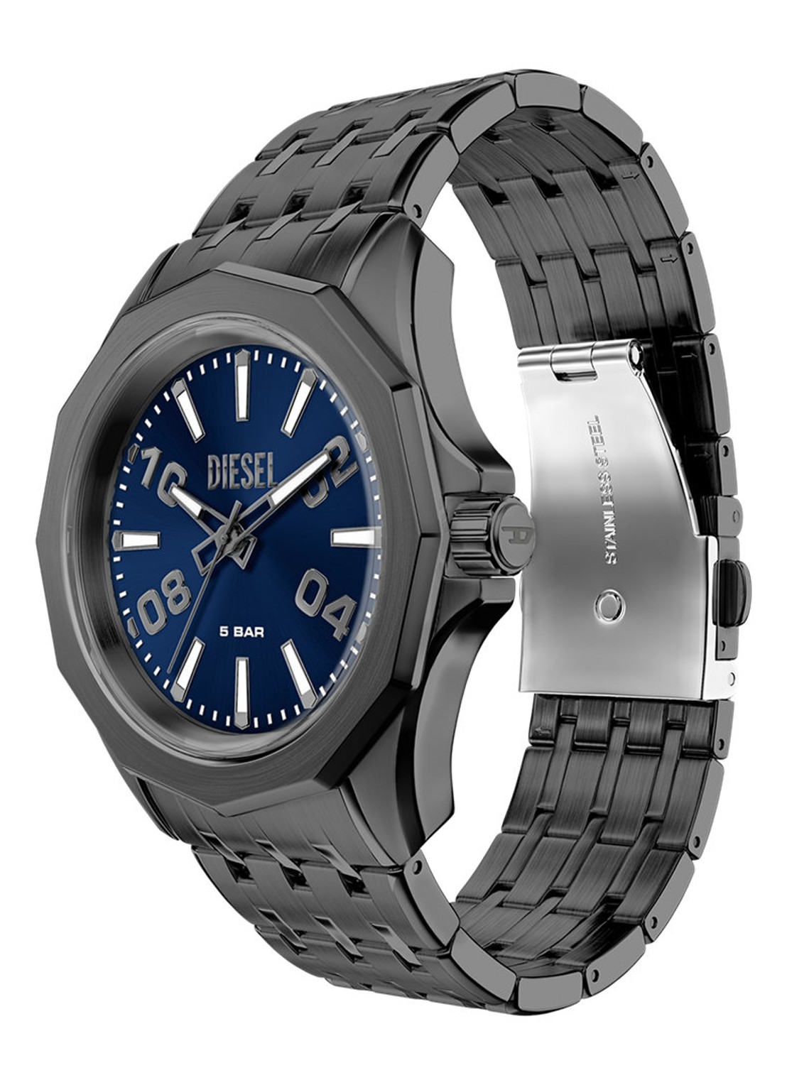 Diesel Stinger horloge DZ2236 - detail 4 antraciet