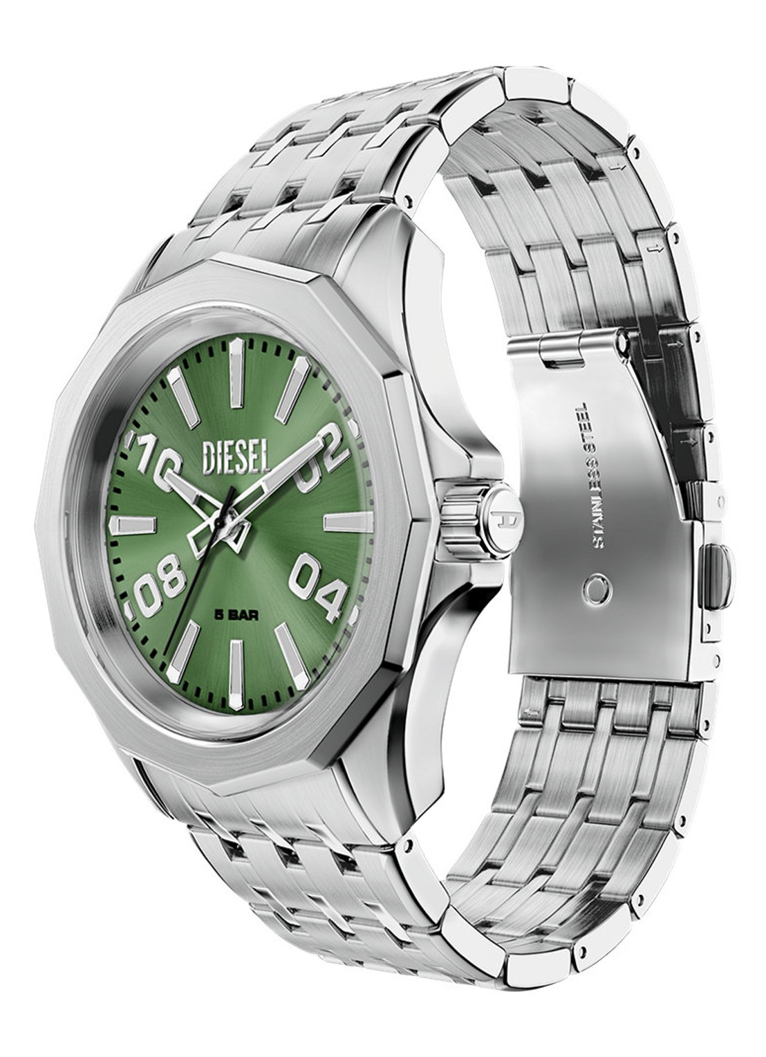 Diesel Stinger horloge DZ2237 - detail 5 zilver