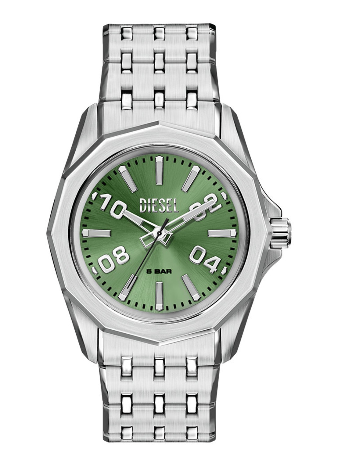 Diesel Stinger horloge DZ2237 - voorkant zilver