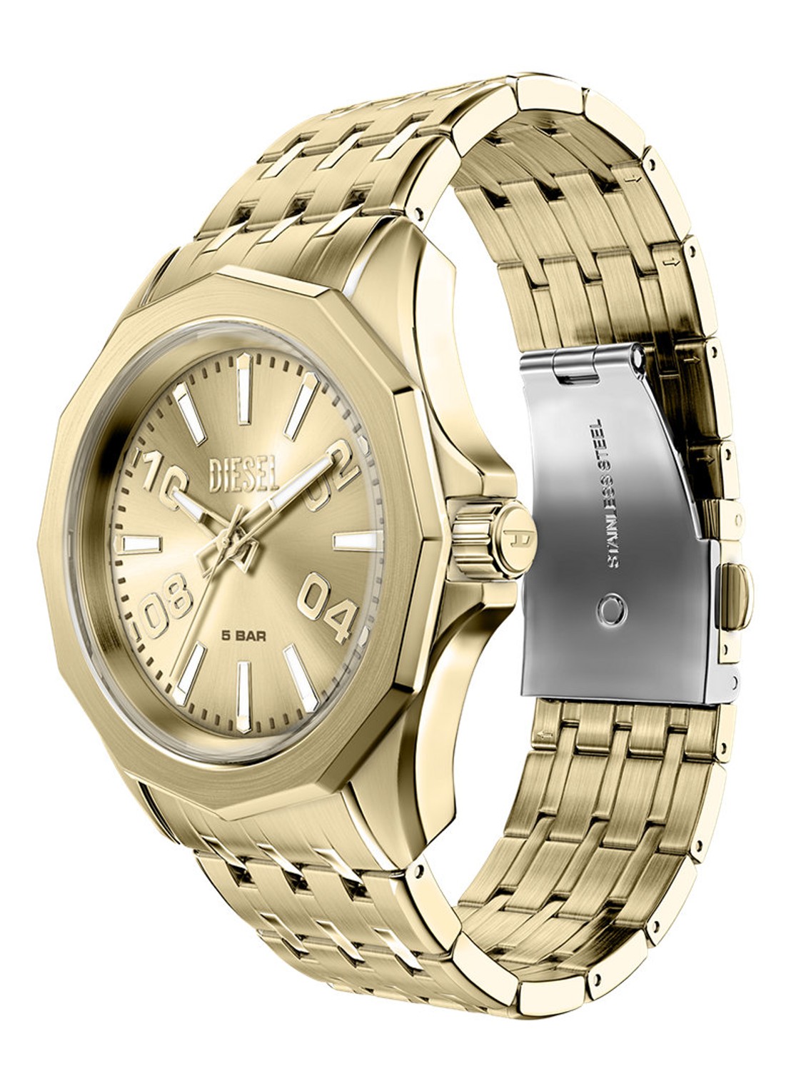 Diesel Stinger horloge DZ2237 - detail 4 goud