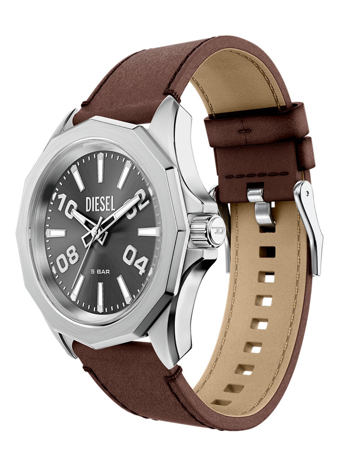 Diesel Stinger horloge DZ2238 - detail 4 zilver