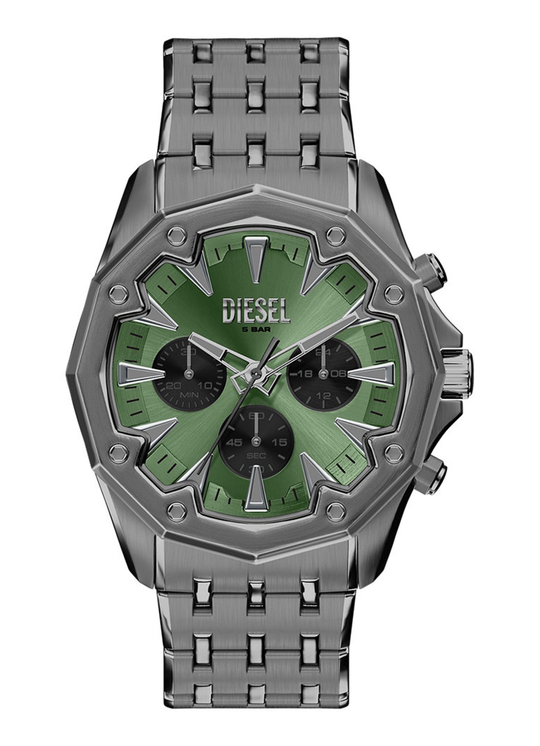 Diesel Stinger horloge DZ2239 - voorkant antraciet