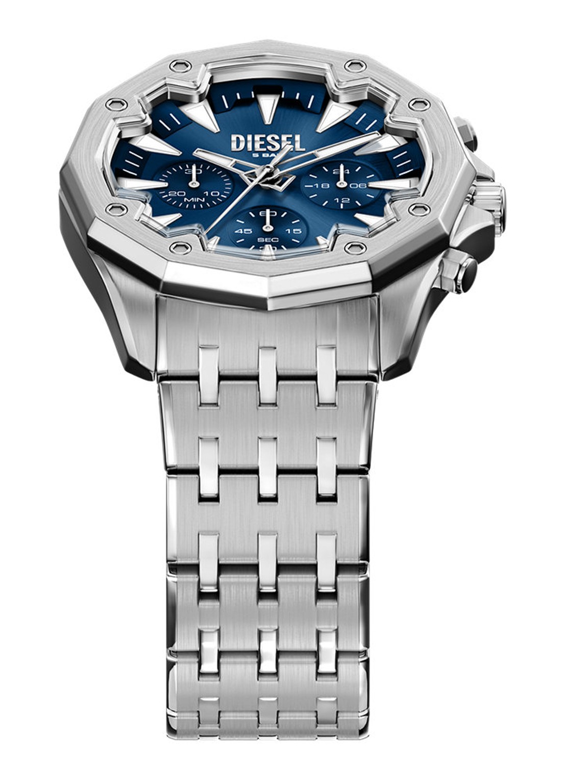 Diesel Stinger horloge DZ4706 - detail 4 zilver
